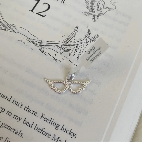 NWT 😇 925 Sterling Silver Angel Wings Pendant - Picture 2 of 3